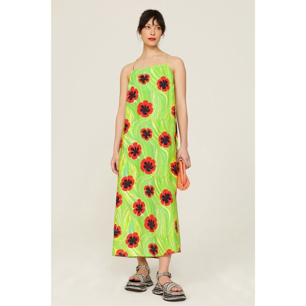 Untitled in Motion Intermission Dress Opia Grass Tencel 2X Plus Floral Artsy